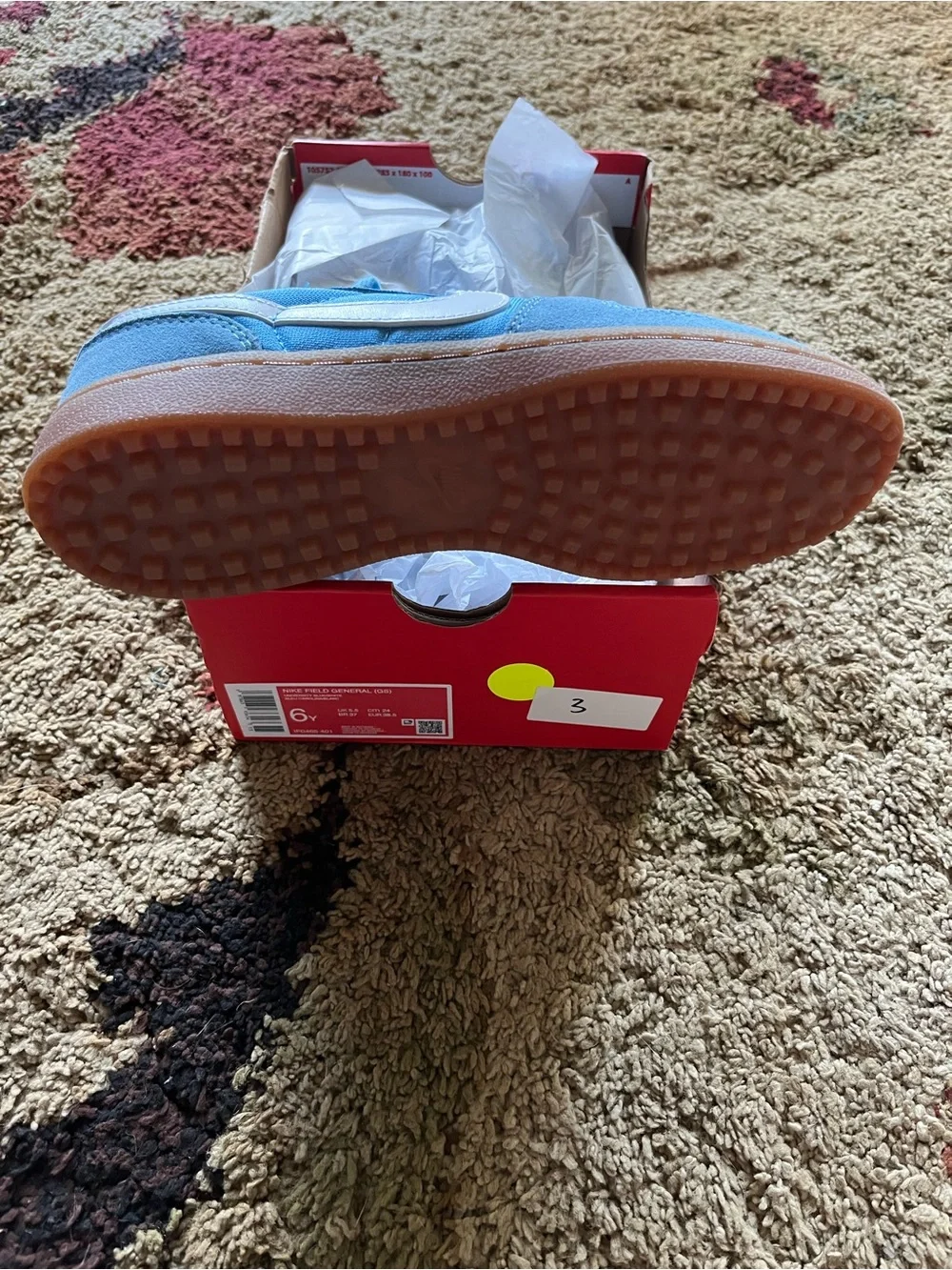 Nike Kids Light Blue Low-Top Sneakers with White Swoosh